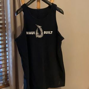 Maui Built tank top Fishing Hook XL Navy Blue